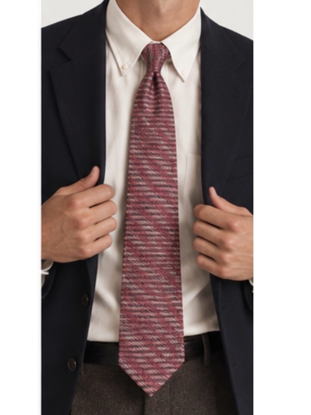 Jhane Barnes Silk Cotton Tie Geometric Pattern Mathematics Gift Teacher Math